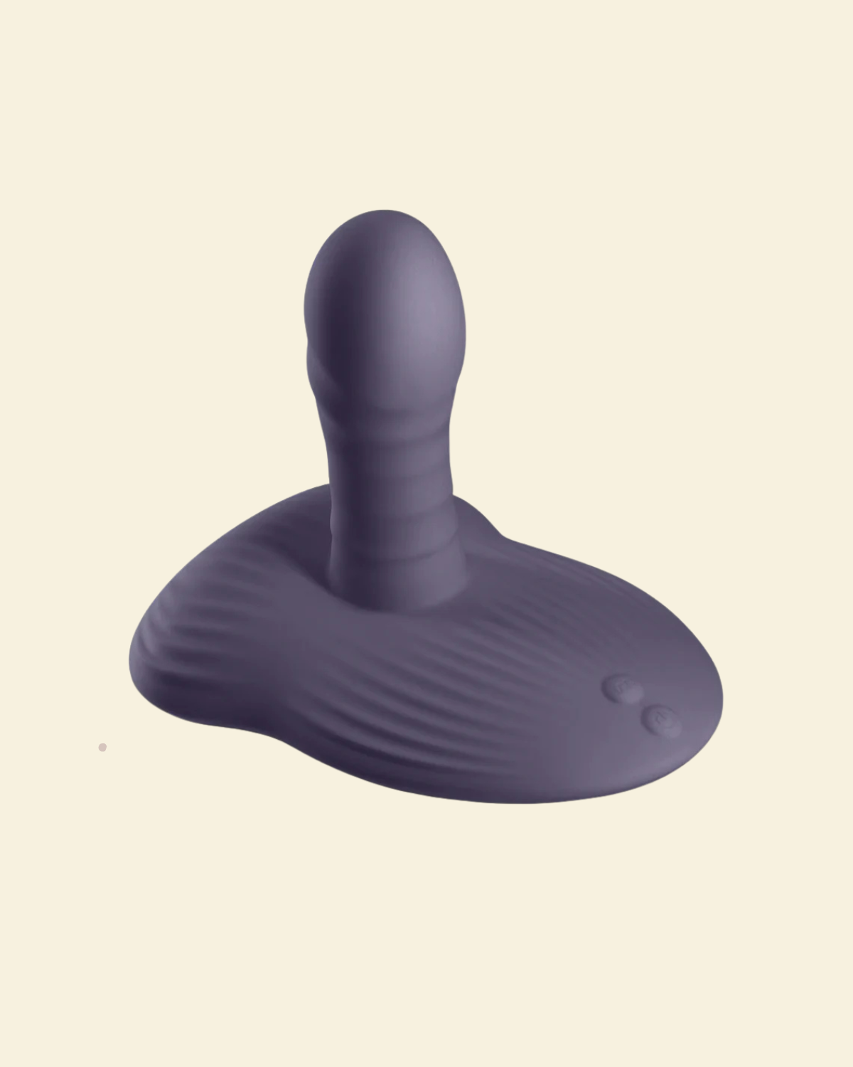 Purple thrusting and grinding vibrating pad on a beige back ground