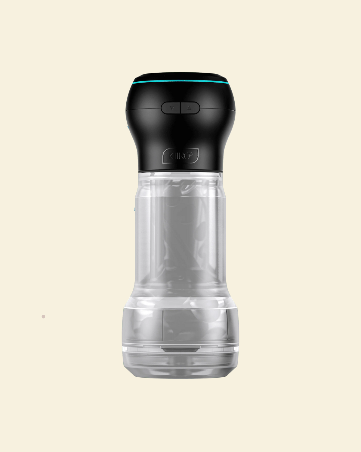Black and clear suction and stroking masturbator