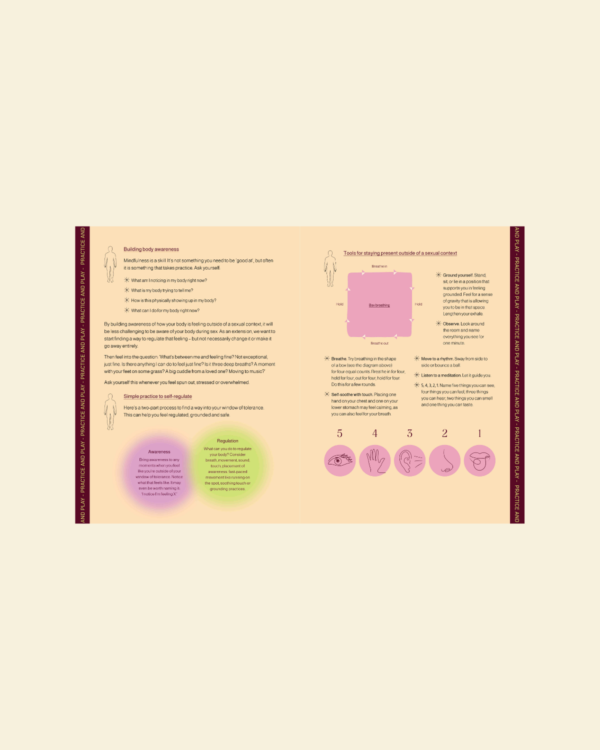 Educational chart with text and icons on a beige background