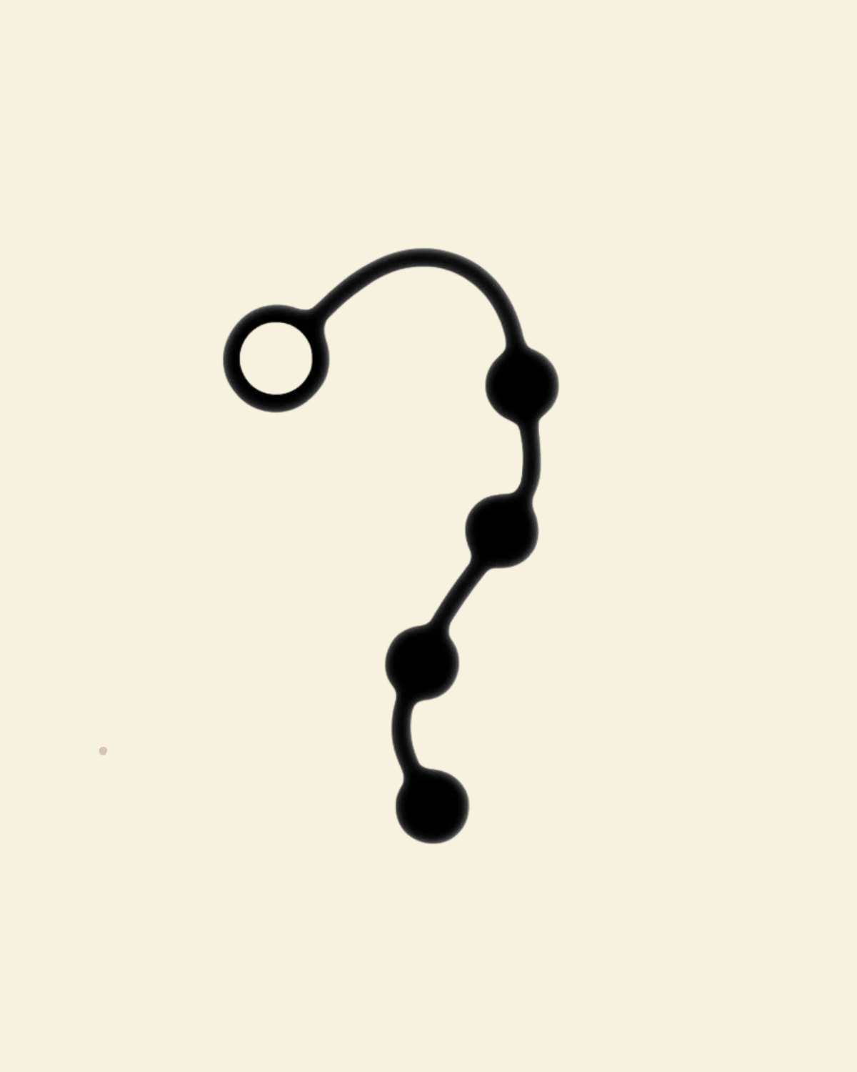 Medium sized black anal beads