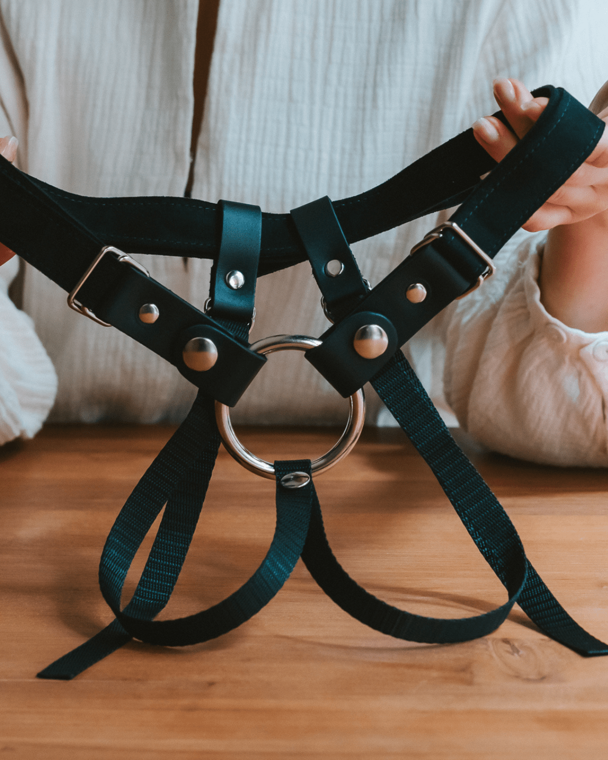 Wild Hide Suede Strap On Harness - High Tide