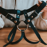 Wild Hide Suede Strap On Harness - High Tide