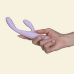 hand holding lilac Cici2+ rabbit vibrator