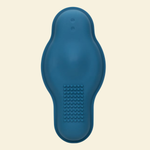 Blue vibrating grinder on beige background