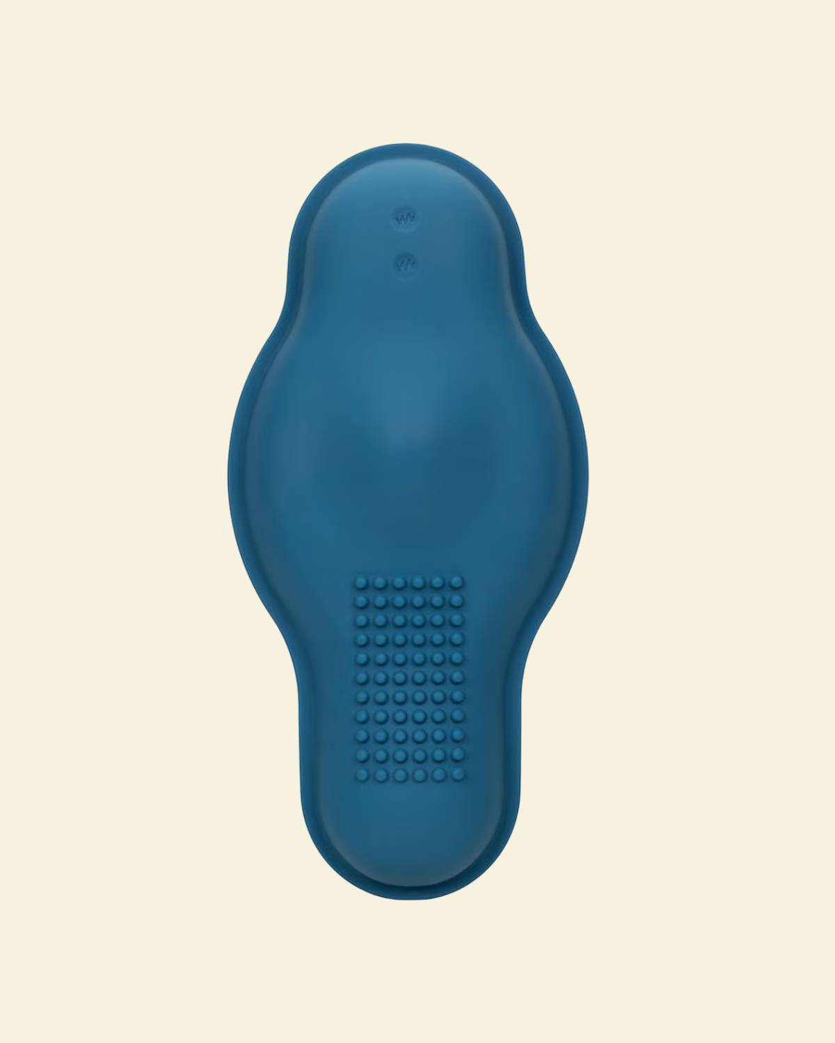 Blue vibrating grinder on beige background