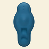 Blue vibrating grinder on beige background