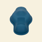 Blue vibrating grinder on beige background