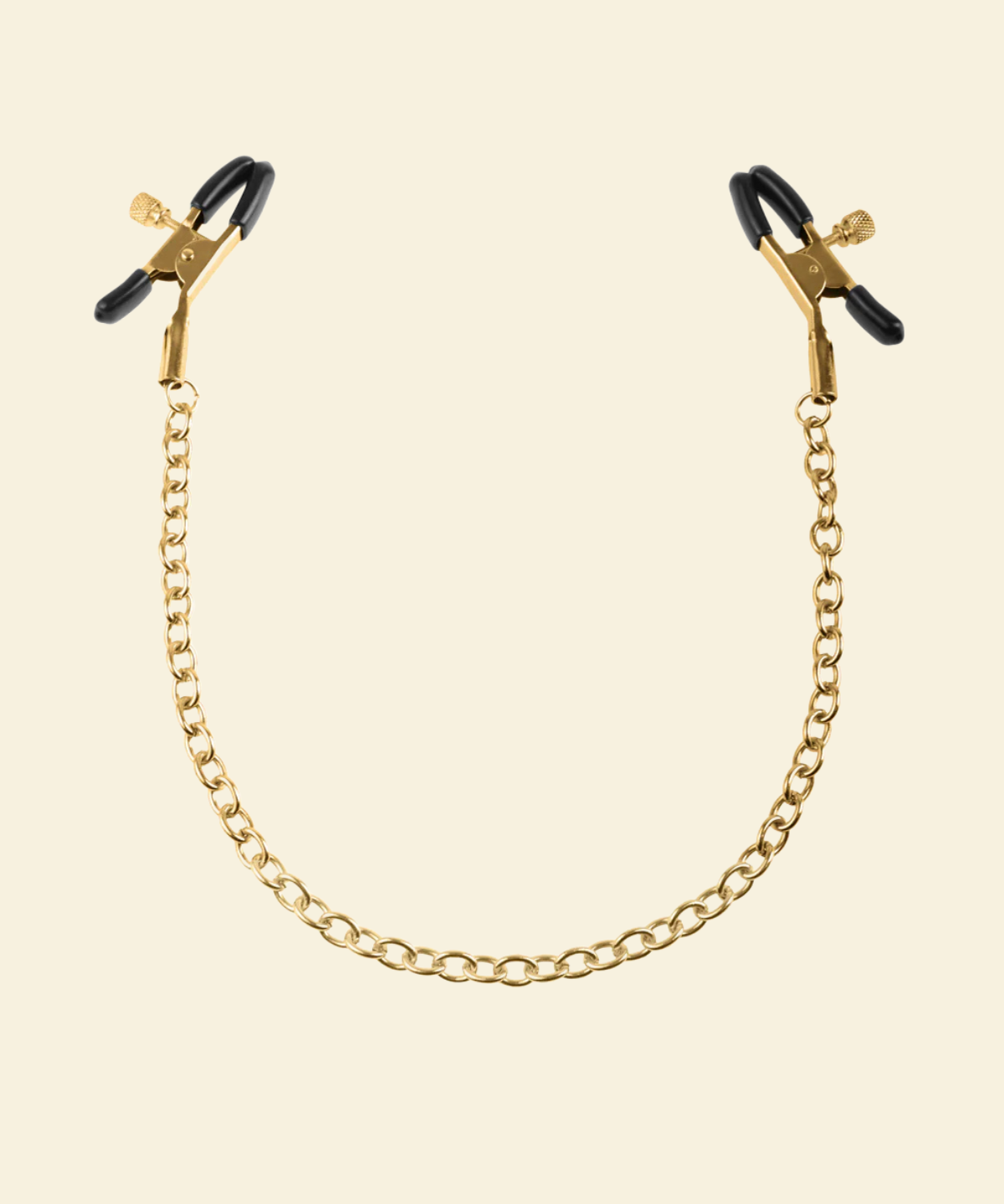 Gold chain nipple clamps