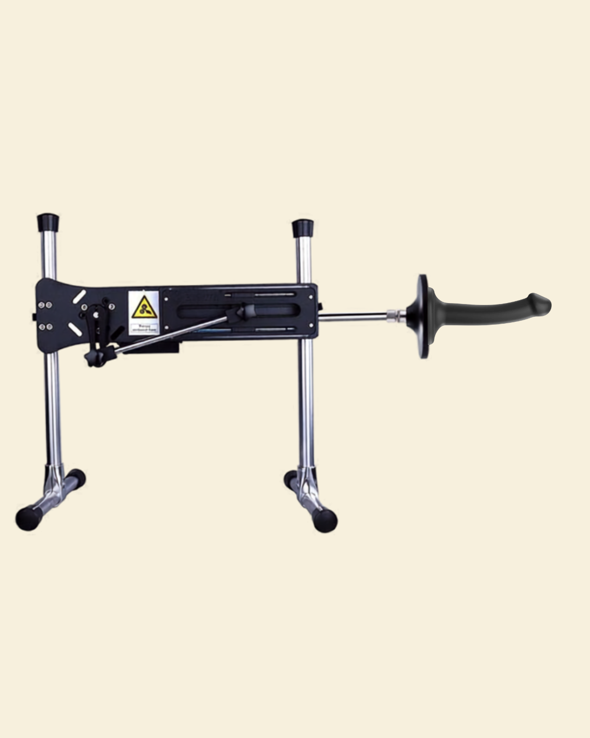 A hismith sex machine with a suction dildo attachment and a dildo