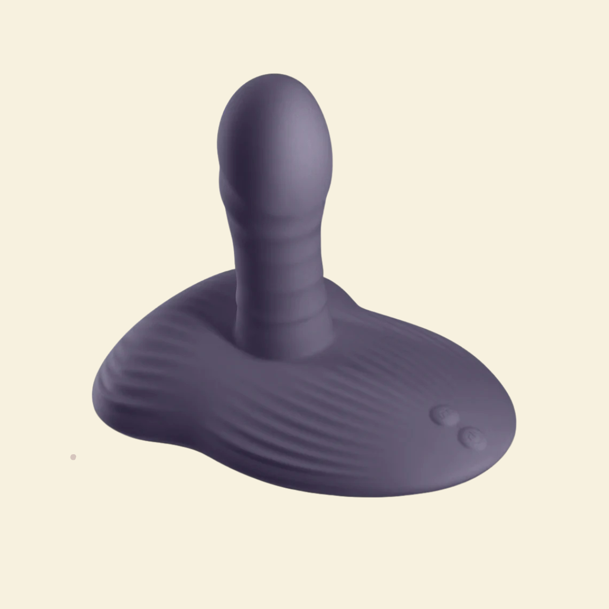 Purple thrusting and grinding vibrating pad on a beige back ground