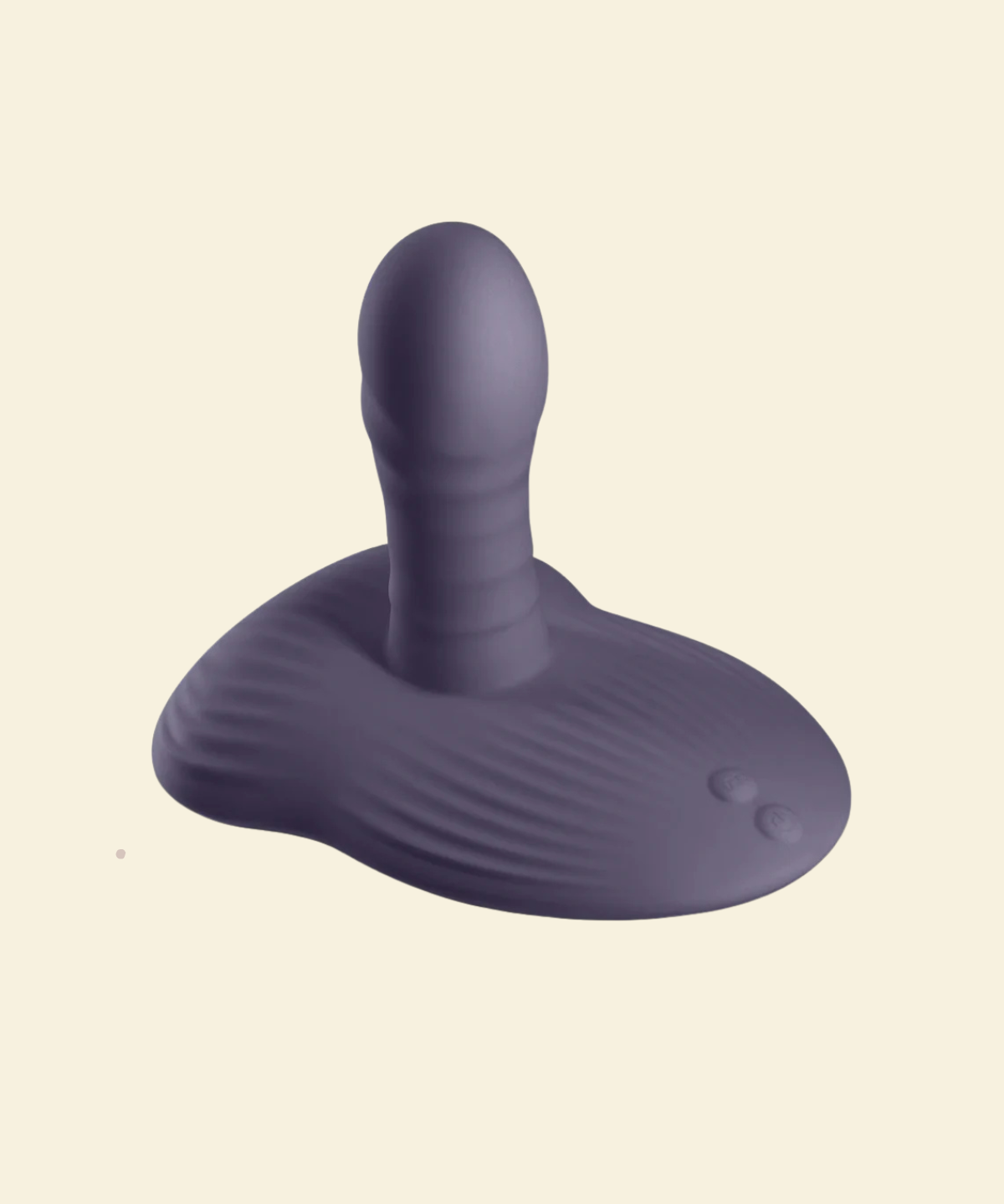 Purple thrusting and grinding vibrating pad on a beige back ground
