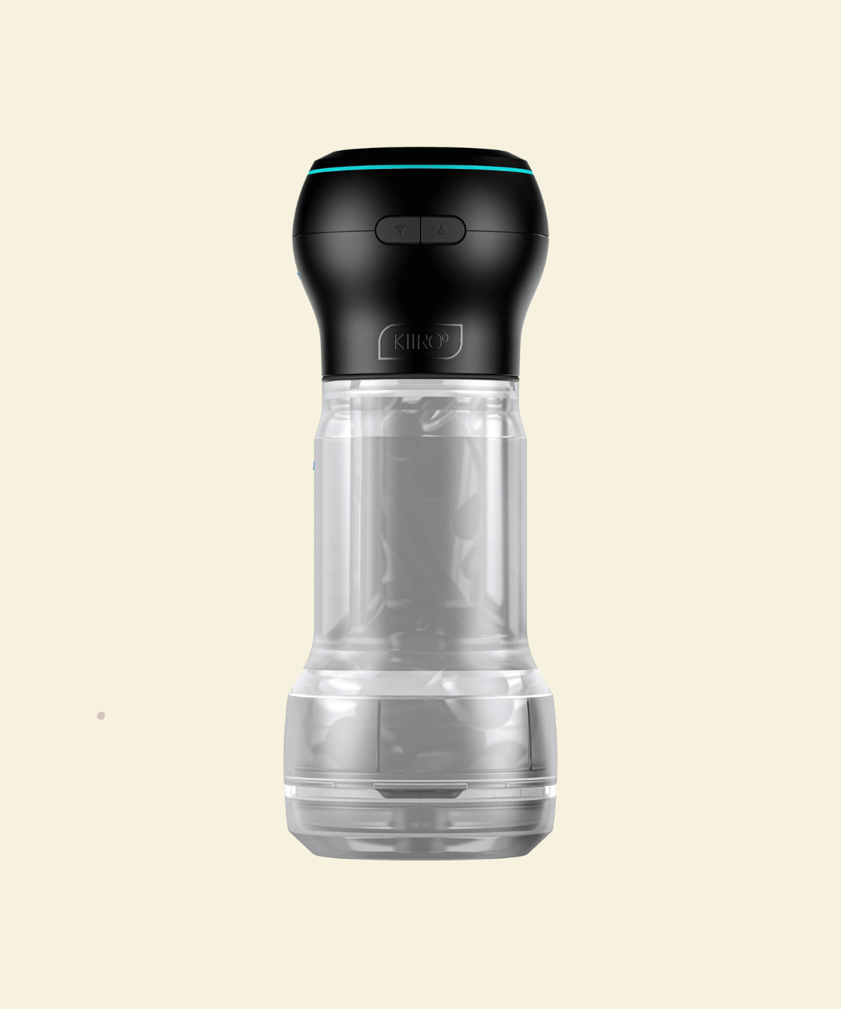Black and clear suction and stroking masturbator