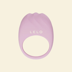 Lelo Soft Pink Lifeguard c-ring on beige background