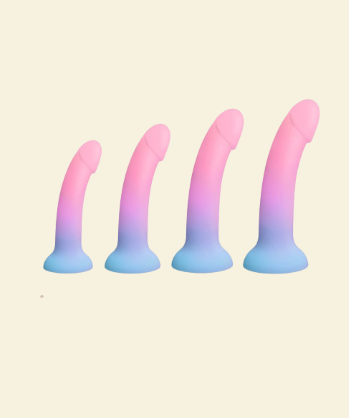four gradient silicone dildo's