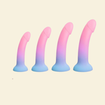 four gradient silicone dildo's