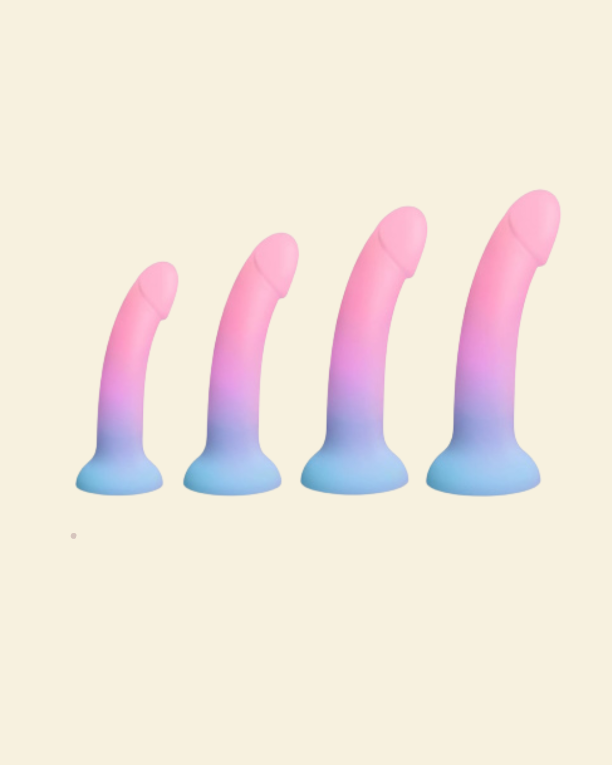 four gradient silicone dildo's