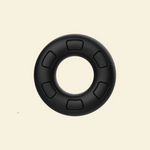 Thick black cock ring with a subtle pattern