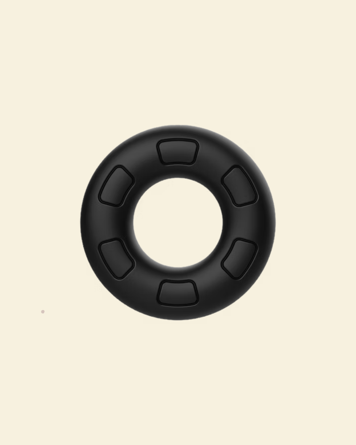 Thick black cock ring with a subtle pattern