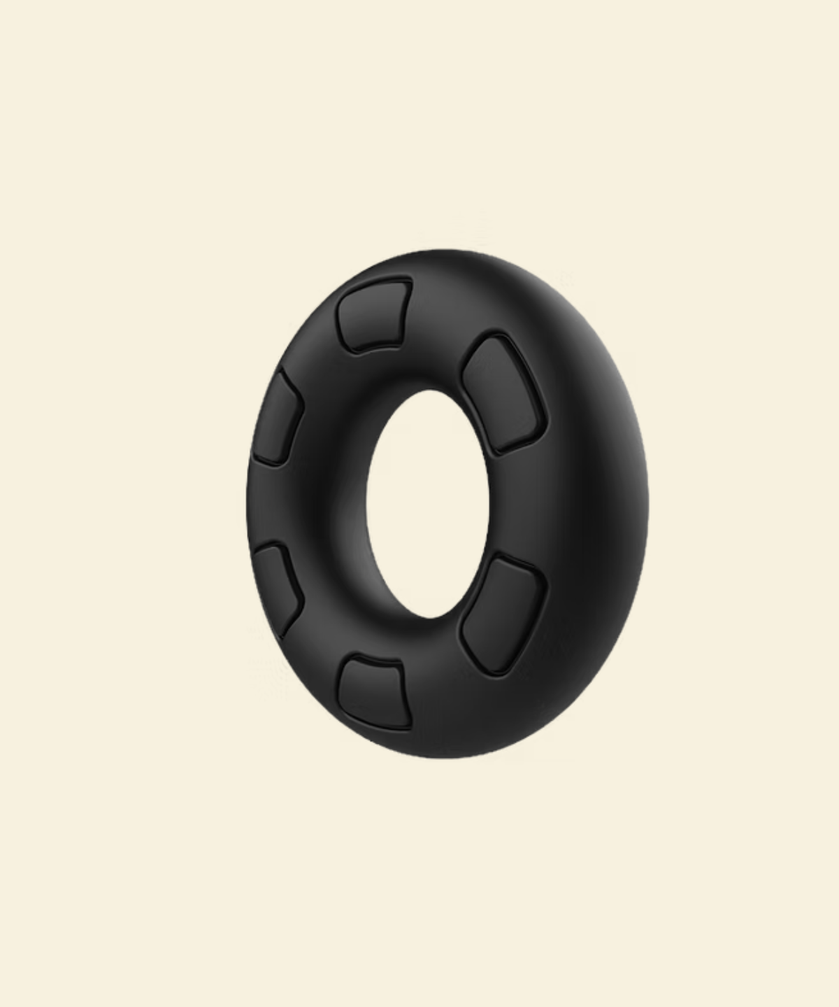 Thick black cock ring with a subtle pattern