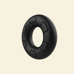 Thick black cock ring with a subtle pattern
