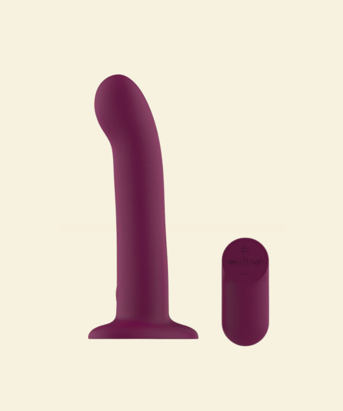 Purple silicone vibrating dildo with remote 