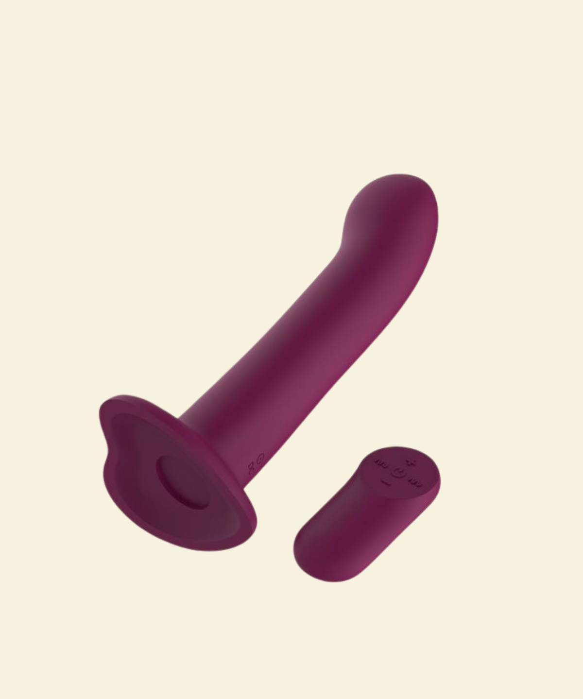 Purple silicone vibrating dildo with remote 