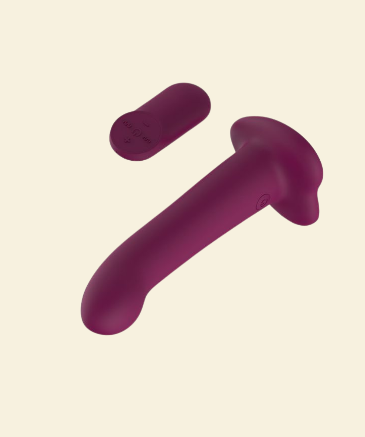 Purple silicone vibrating dildo with remote 