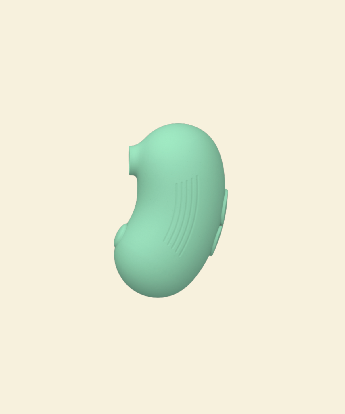 Mint green silicone air-suction toy