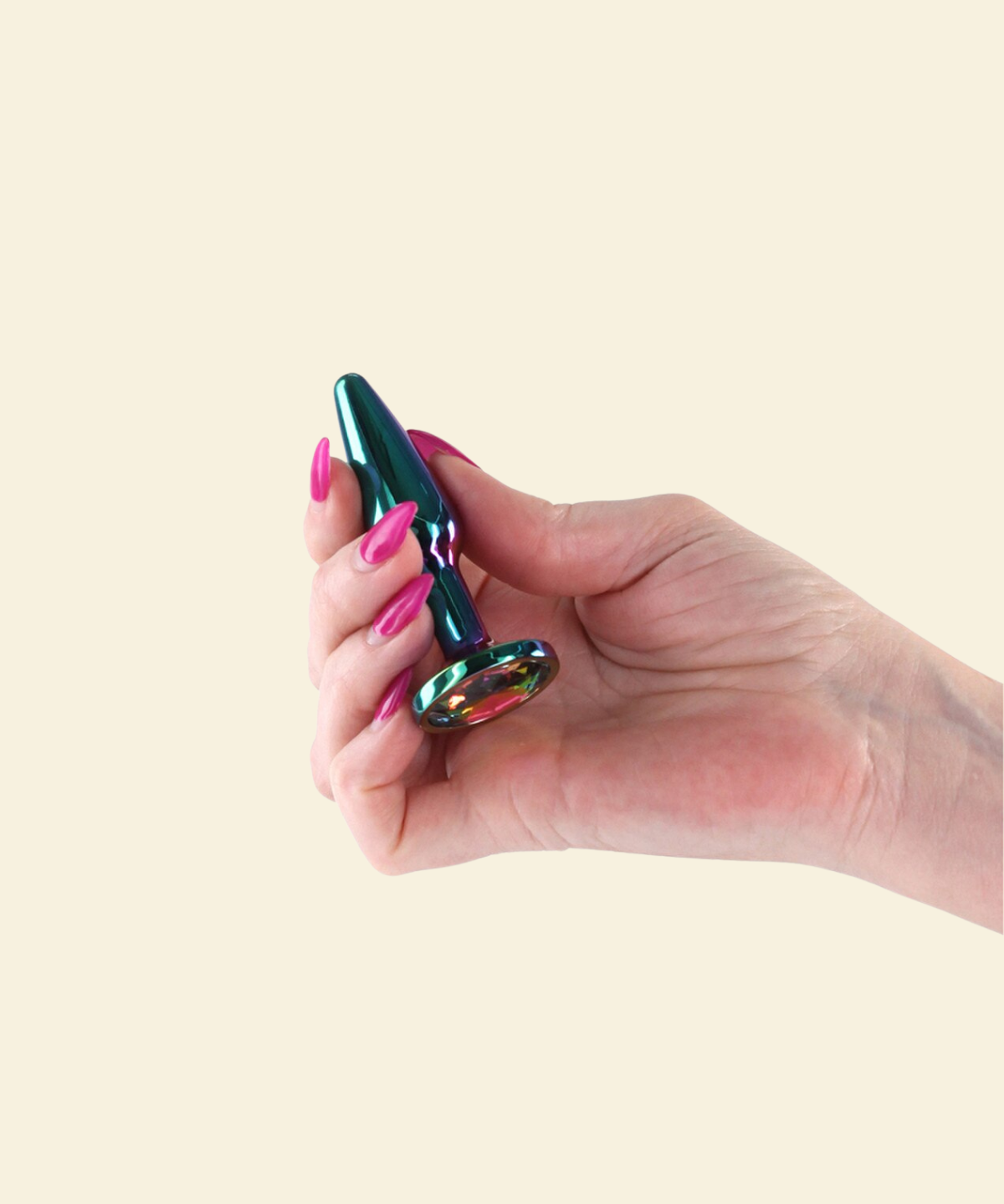 Multicolour tapered metal butt plug