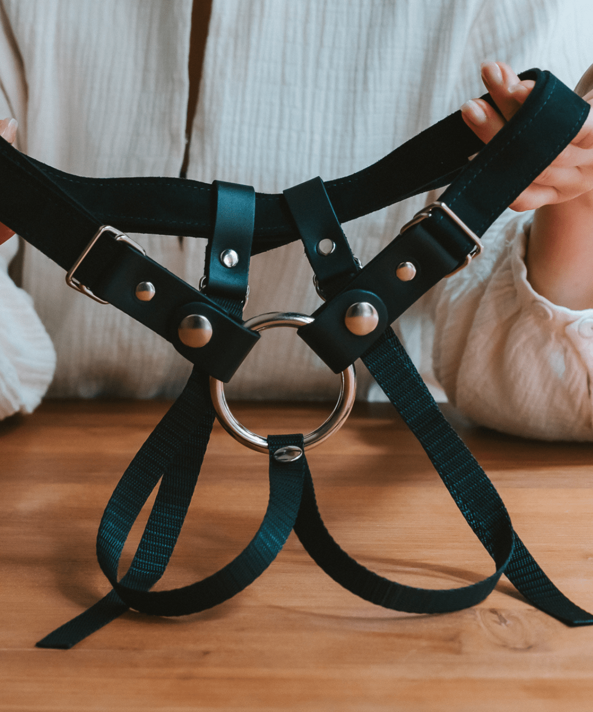 Wild Hide Suede Strap On Harness - High Tide