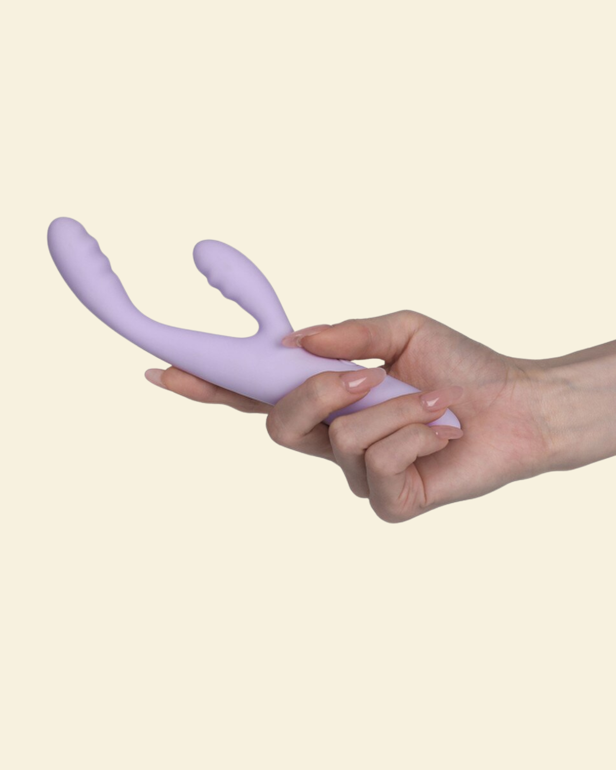 hand holding lilac Cici2+ rabbit vibrator