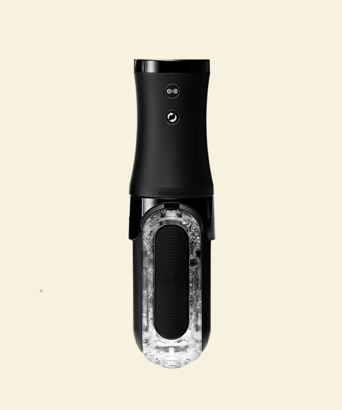 Black and clear Tenga FLip 0 vibrating stroker 