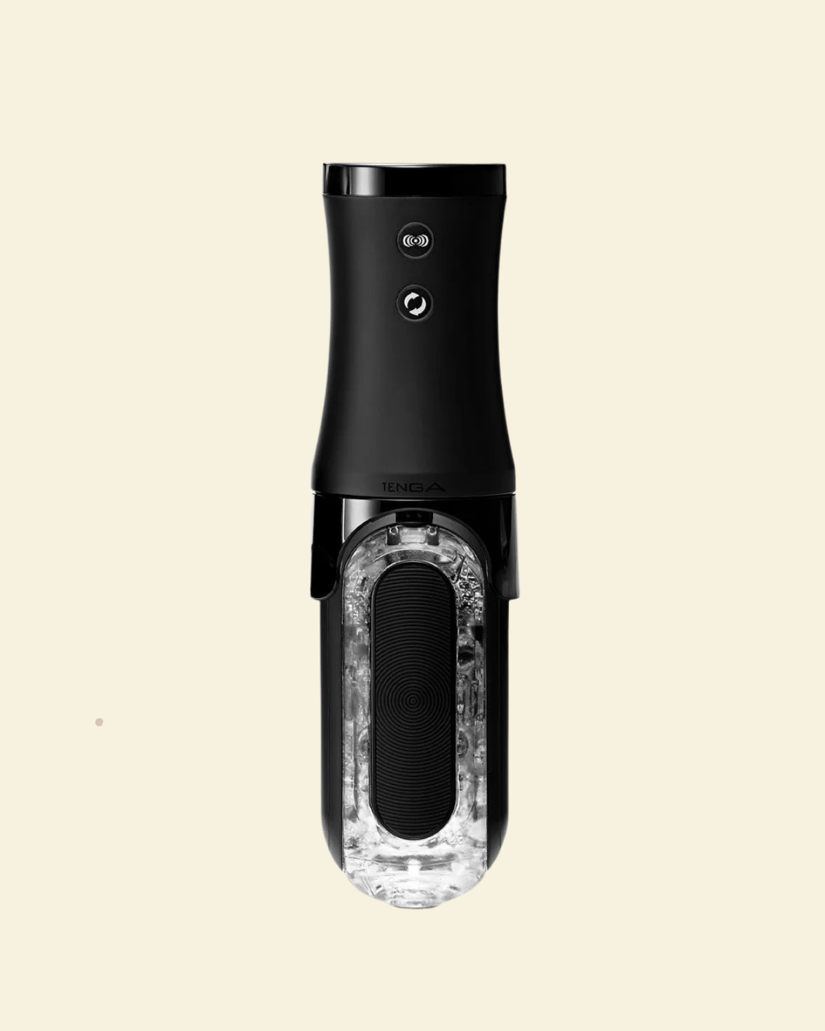 Black and clear Tenga FLip 0 vibrating stroker 