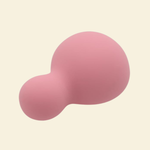 a small pink and soft palm vibrator on a beige background