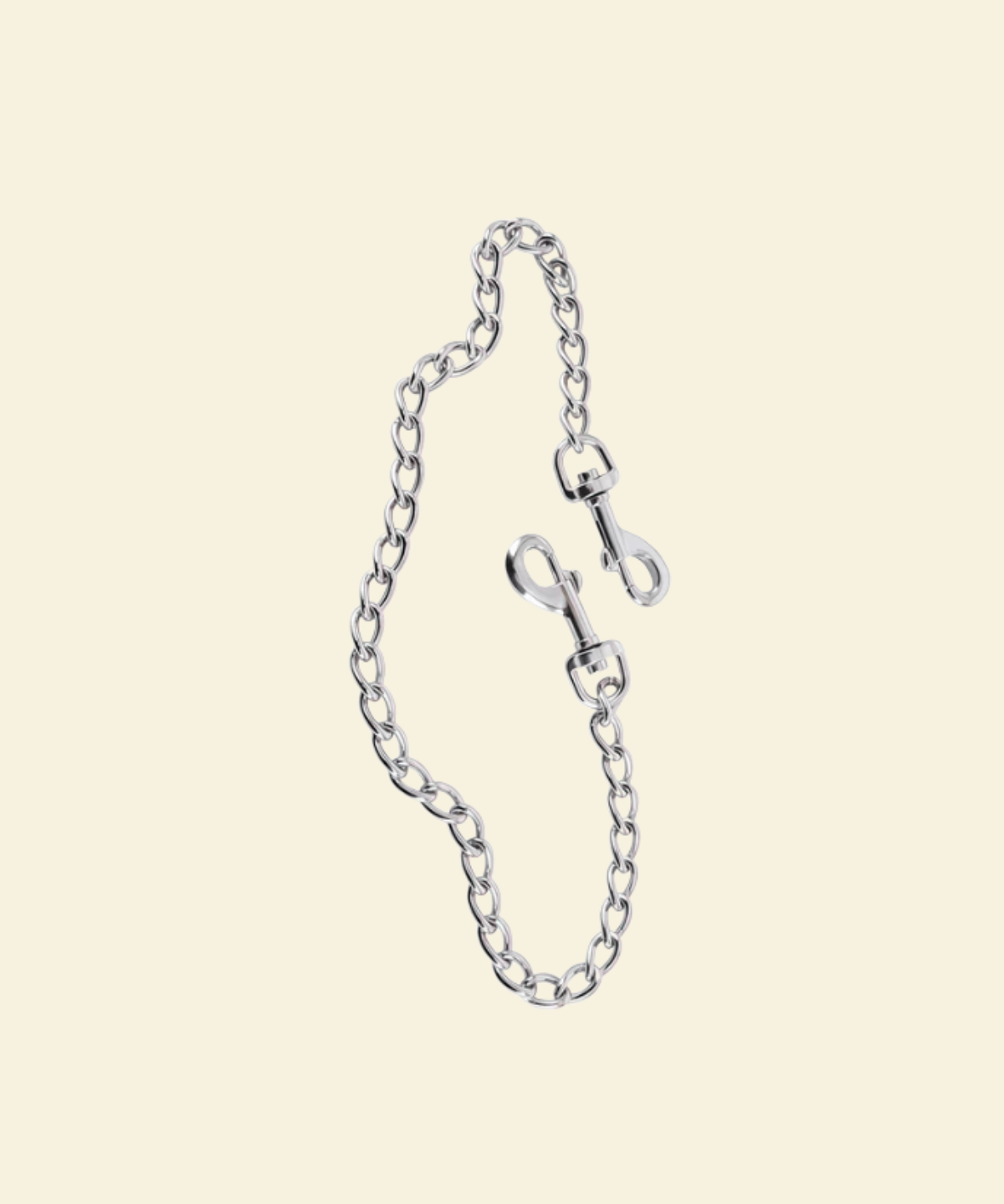 a stainless steel chain with snaphooks at each end. 