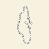 a stainless steel chain with snaphooks at each end. 
