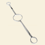 Stainless Steel neck to wrist spreader bar on a beige background