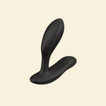 Black vibrating butt plug