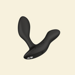 Black vibrating butt plug