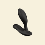 Black vibrating butt plug