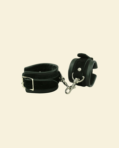 Wild Hide Suede Pleasure Cuffs - High Tide